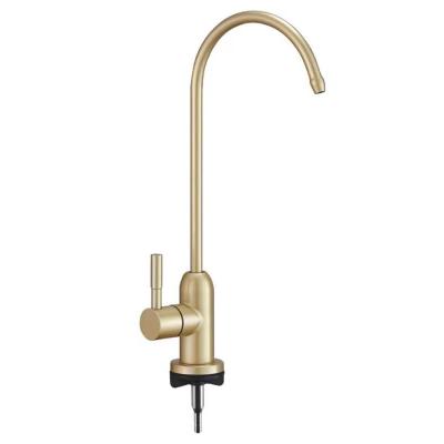 China Other Water Purified Gold Kitchen Faucet Single Handle Stainless Steel Kitchen Sink Faucet Faucet for sale