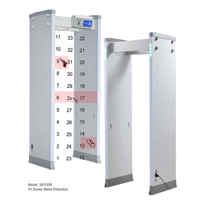 China Wireless Remote Control Body Scanning Machine 33 Multi Zone WTMD Archway Walkthrough Metal Detector for sale