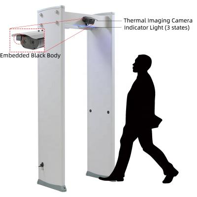 China 2021 Safeagle 2 in 1 OEM Walkthrough Metal Detector Gates with Thermal Fever Screening Camera for sale