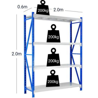 China Standard Model Four Level Capacity 450LBS / 200kg Medium Duty Material Handling Shelf Shelving for sale