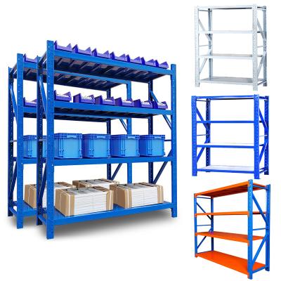 China Household 100 KG.per Corrosion Protection 4 Boltless Steel Warehouse Storage Shelving Set Light Duty Adjustable Shelving Brackets for sale