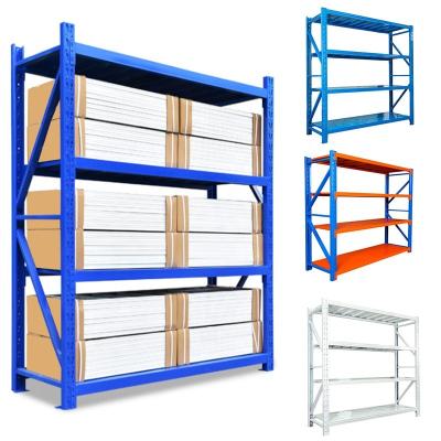 China Adjustable Medium Duty Steel Material Handling 4 Tier 200KG/Shelf Storage Shelving For Warehouse Basement Or Garage for sale