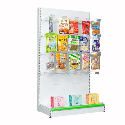 China Single Sided Shelf Gondola Supermarket Shelf Display Stand with Hooks for Deli Grocery Store for sale