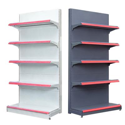 China Guichang Steel Grocery Shelves /Racking Single Sided Grocery Store Shelf Supermarket Shelf Gondola Display Rack and Shelving for sale