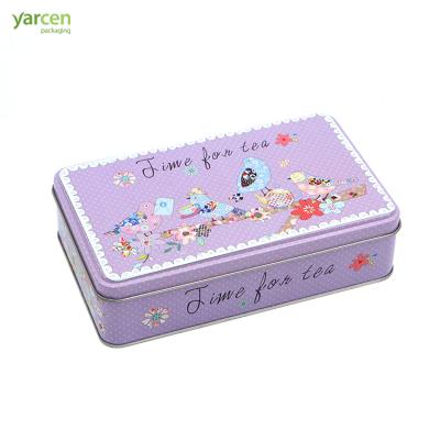 China Gift & High Quality Gloss Finish Printing Small Craft Cartoon Tin Case Metal Gift Tin Rectangular Box for sale