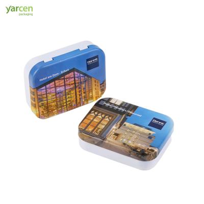 China High Quality Luxury Portable Rectangular Storage Box Small Metal Tin Box Match for sale