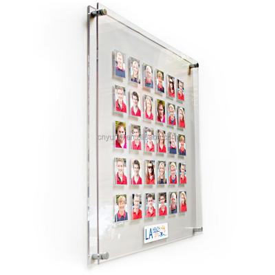 China Eco-friendly Wholesale Stand Staff Wall Acrylic Photo Display Board for sale