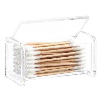 China Viable clear acrylic cotton bud holder, cotton swab storage box for sale