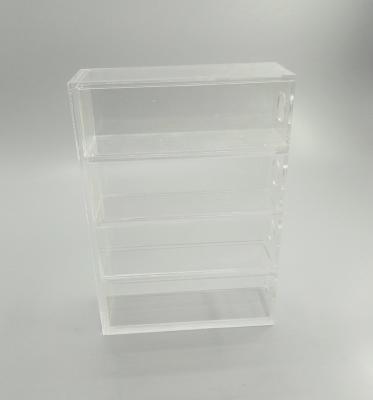 China Sustainable Acrylic Tea Bag Dispenser , Acrylic Clear Drawer Storage Box for sale