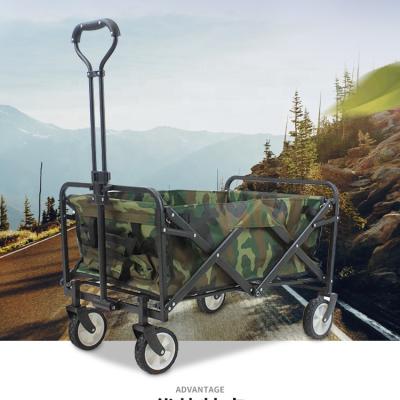 China Contemporary Universal Outdoor Portable Camping Cart Part Camouflage Wheel Driver Shopping Cart for sale