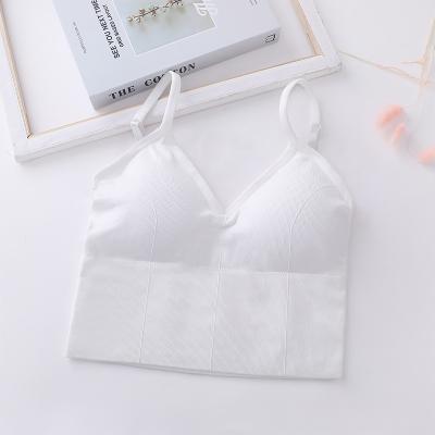 China Top Beauty Big U Tank Camisole Wrap Back Antibacterial Seamless Adjustable Strap No Steel Ring Sports Underwear for sale