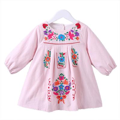 China 2021 newest children anti-static pink baby birthday dresses party style spanish dresses for wholesale for sale