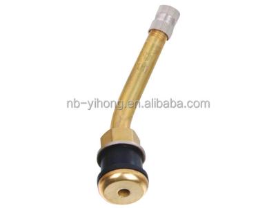 China TR571 C Truck Tire Valve Stem Brass Tubeless Bend 27 Degree for sale