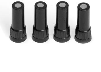 China Black Plastic Or Nylon Tire Wheel Plastic Tire Valve Stem Cap Extensions for sale