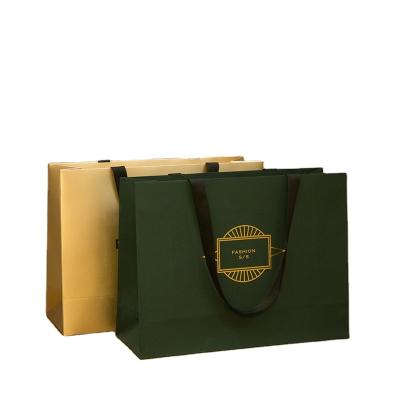 China Custom Luxury Brown Gift Bag Recycled Craft Paper Craft Kraft Paper Materials Logo Packaging Paper Bags With Ribbon Handle for sale