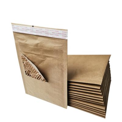 China Business& Eco-friendly Shopping ASP Kraft Paper Mailer Honeycomb Eco-friendly Kraft Paper Padded Bubble Cushion Mailer Envelopes Bag for sale