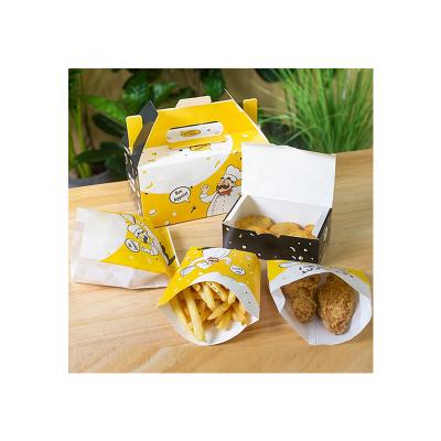 China ASP Logo Food Grade Complete Set Recyclable Custom Food Box For Fries Caja de comida for sale