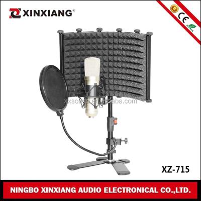 China New Contemporary Table Studio Microphone Isolation Muffler Foam Board Recording Isolation Shield XZ-714 for sale