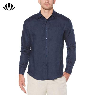 China Breathable Solid Canvas Men's Classic Breathable Solid Canvas Shirts Long Sleeve Sport Shirts Long Sleeve Shirt for sale