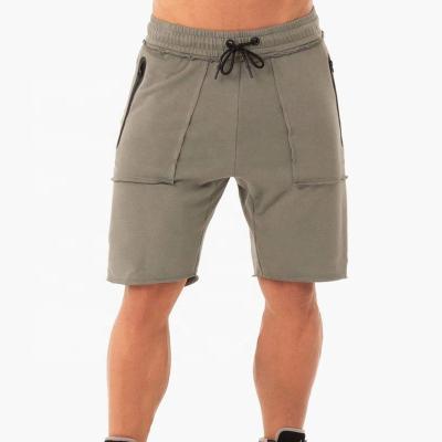 China Breathable Track Shorts Mens Gym Shorts With Special Edge Fabric Design Soft Stretchy Fleece Shorts Mens for sale