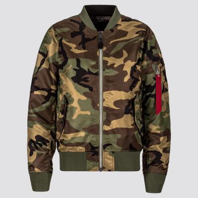 China 2020 Fashionable Reversible Flight Reversible Jacket Water Repellent Custom Camouflage Bomber Jacket for sale