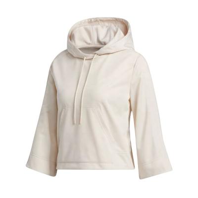 China High Quality Anti-Wrinkle Women's Cotton French Knit Pullover Terry Cropped Hoodie for sale