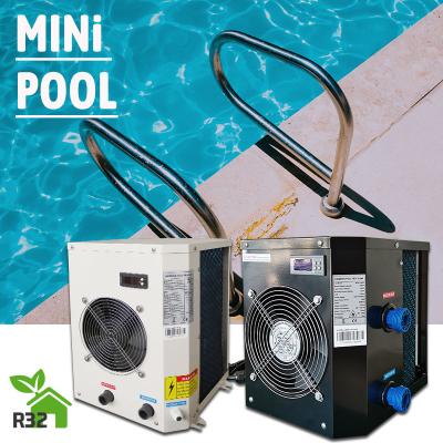 China outdoor energy saving r32 air source refrigerant heat pump for heating swimming pool pond mini water heater for sale