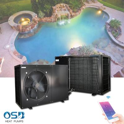 China 5.6 COP Outdoor Control 10-28KW R32 Wifi High Swimming Pool Water Spa Heater/Chiller/Fish Culture Heat Pump for sale