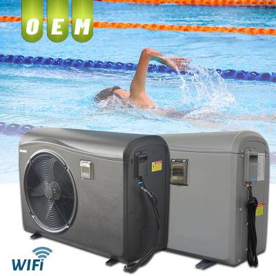 China Outdoor smart wifi function air source heat pump DC inverter heater cooler for swimming pool/spa farm/fish farm for sale