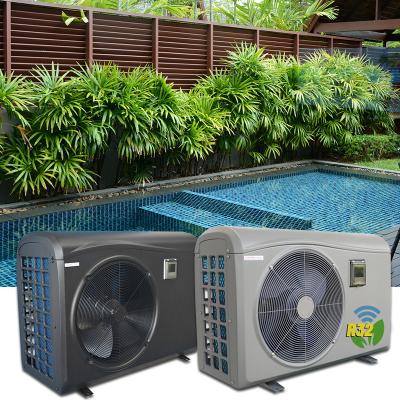 China Outdoor plastic casing dc inverter monoblock heat pump for fish farms swimming pool spa with green r32 refrigerant for sale