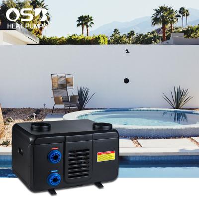 China Outdoor anti-corrosion plastic shell mini air source heat pump for swimming pool/jacuzzi water heating for sale