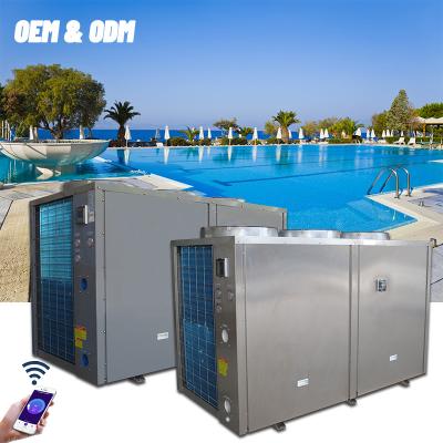 China OEM ODM outdoor commercial heatpump pool heater air to water pump with wifi function for sale