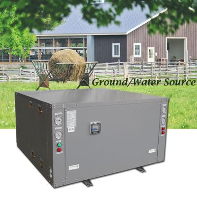 China Hotel Outdoor Eco-friendly Apartment R410a Geothermal Heat Pump Water To Water Groundwater Source Heater for sale