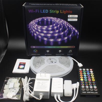 China Other Amazon Smart Flexible LED Strip Light 12V Wi-Fi Flexible Flexible 5050 RGB Timing To Music Dimmable Strip Light for sale