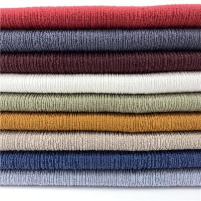 China Autumn Snakelike New Viable 52%Cotton 45%Poly 3%Spandex Rib Jacquard Knitted Fabric For Special for sale