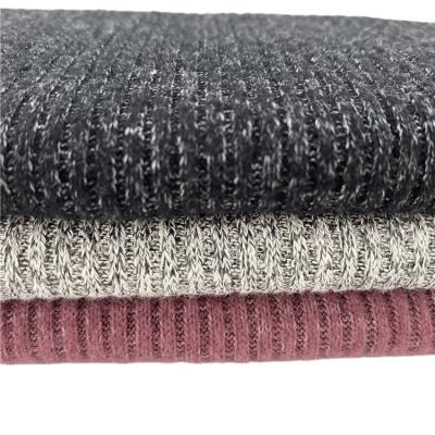 China Supplier Breathable Rayon Poly Span Composition Knit Fabric China Pleasant Rib Fleece 2*2 Garments Plain Knit Breathable Customized Color T/T for sale