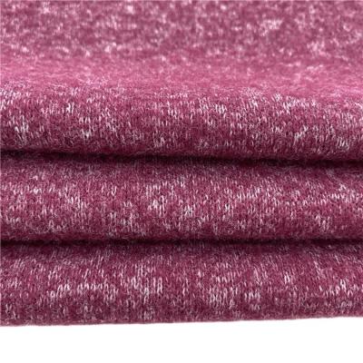 China New arrival breathable spandex straight knitted peach skin hacci fleece fabric for sweater dress for sale