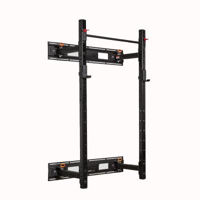 China Adjustable Wall Mount Folding Gym Equipment Power Squat Rack for sale