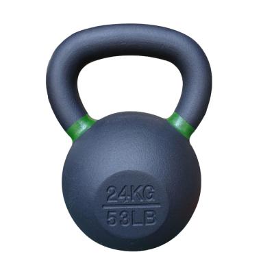 China Strength Forming Hot Sale Plastic Cast Iron Spray Kettle Bell With Color Ring Gym Equipment for sale