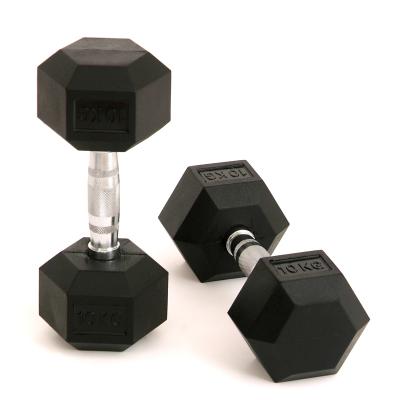 China Rubber Gym Weight Dumbbell Hex Dumbbell And Dumbbell Durable Cheap 2.5kg-50kg 5lb-60lb Coated for sale