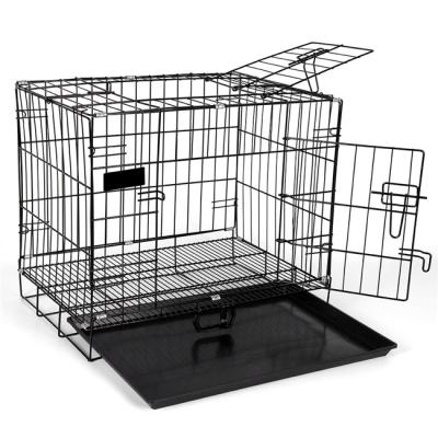 China Breathable 2 Door 48 42 Inch Stackable Modern Heavy Duty Dog Crate For Large Dogs for sale