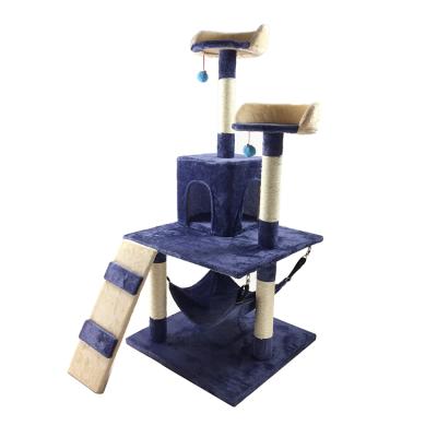 China Wholesale Sustainable Cat Wall Mounted Cat Climbing Frame Modern Cat Pet Indoor Multilayer Large Board Tree House for sale