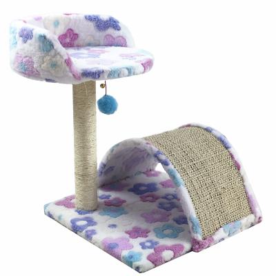 China Custom Unique Luxury Natural Cat Tree Big Horn Pink Kitten Sisal Katzen Scratch Post Outdoor Viable Color for sale