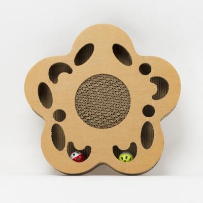 China Wholesale Viable Cat Scratcher Toy Round Nice Rotating Cat Scratcher Ball for sale