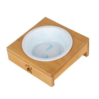 China Sustainable Wholesale Eco Friendly Cat Bowl Dog Bowl High Quality Bamboo Fiber Pet Bowls for sale