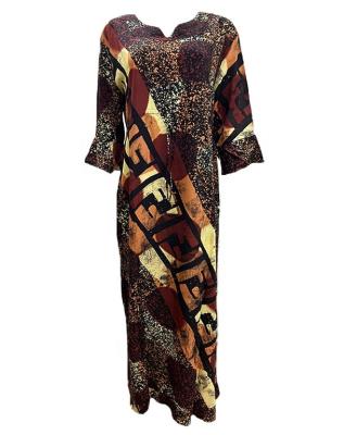 China 100% Print African Traditional Islam Clothing Dashiki Dress Cotton Breathable Islamic Tanzania Abaya African Wear Women Women Dress for sale