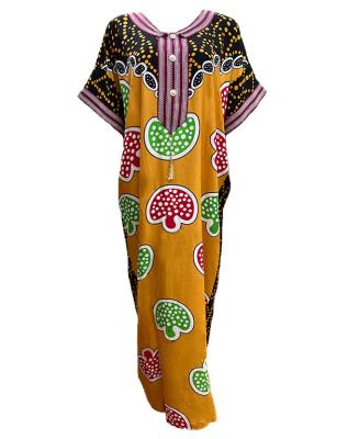 China Hot-selling African Headtie dress kitenge dress designs african dresses with headwraps islamic moroccan kaftan abaya african print clothing dresses for sale