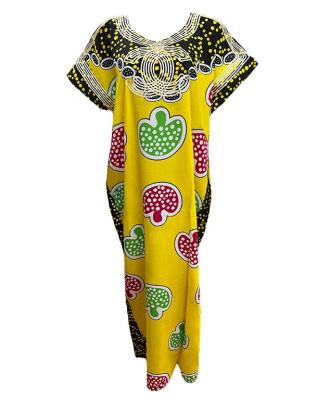 China Comfortable Traditional Islamic Clothing Women Dresses Short Sleeve Kitenge Dress Designs Maxi African Clothing Islam Dress for sale