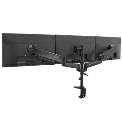 China Triple Monitor Mount, 3 Monitor Stand Desk Mount For Three Flat / Curved Computer Monitors 15