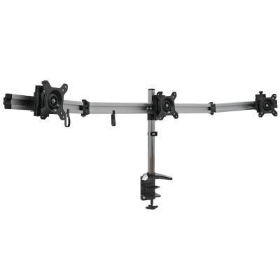 China Aluminum Triple Monitor Stand Fully Adjustable Articulating Arms Horizontal Bracket Fits 3 LCD Computer Monitors 15